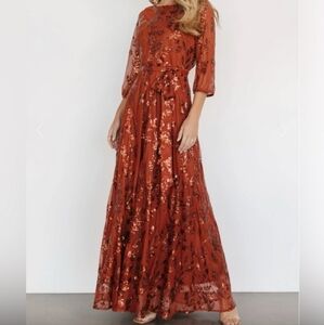 Baltic Born Rust Floral Wedding Dress